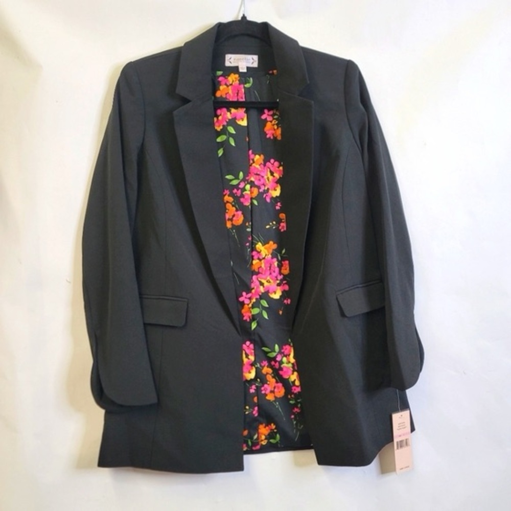 Nanette Lepore  with flowal line Open Blazer